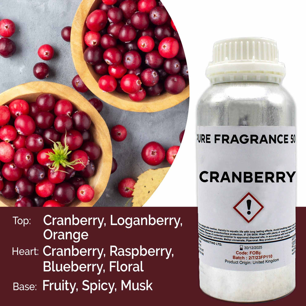Cranberry Pure Fragrance Oil - 500ml - BLAKK Home Fragrance