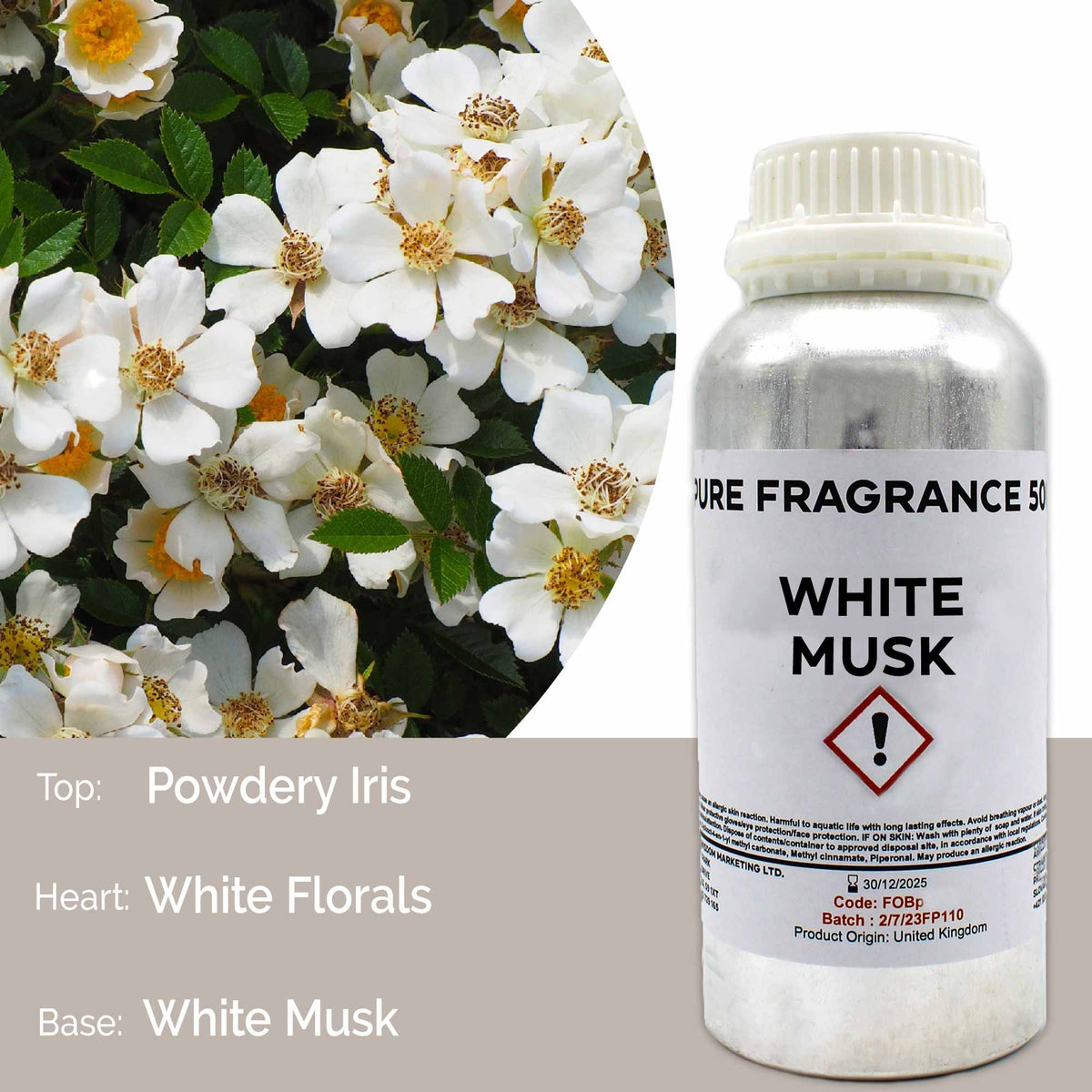 500ml (Pure) FO - White Musk - BLAKK Home Fragrance