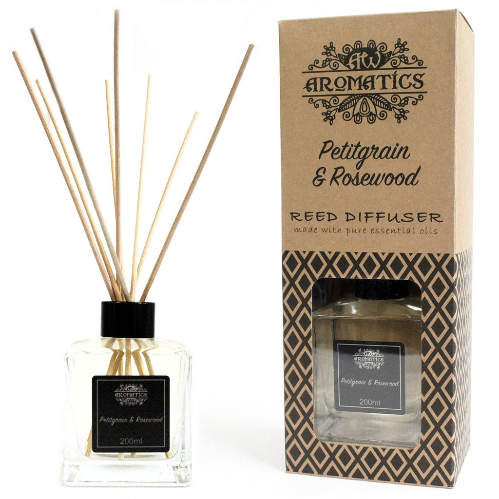 200ml Petitgrain & Rosewood Essential Oil Reed Diffuser - BLAKK Home Fragrance