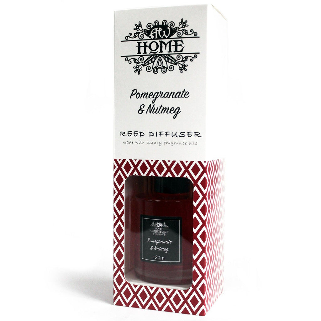 120ml Raumduft-Diffusor mit Rattanstäbchen – Granatapfel & Muskatnuss