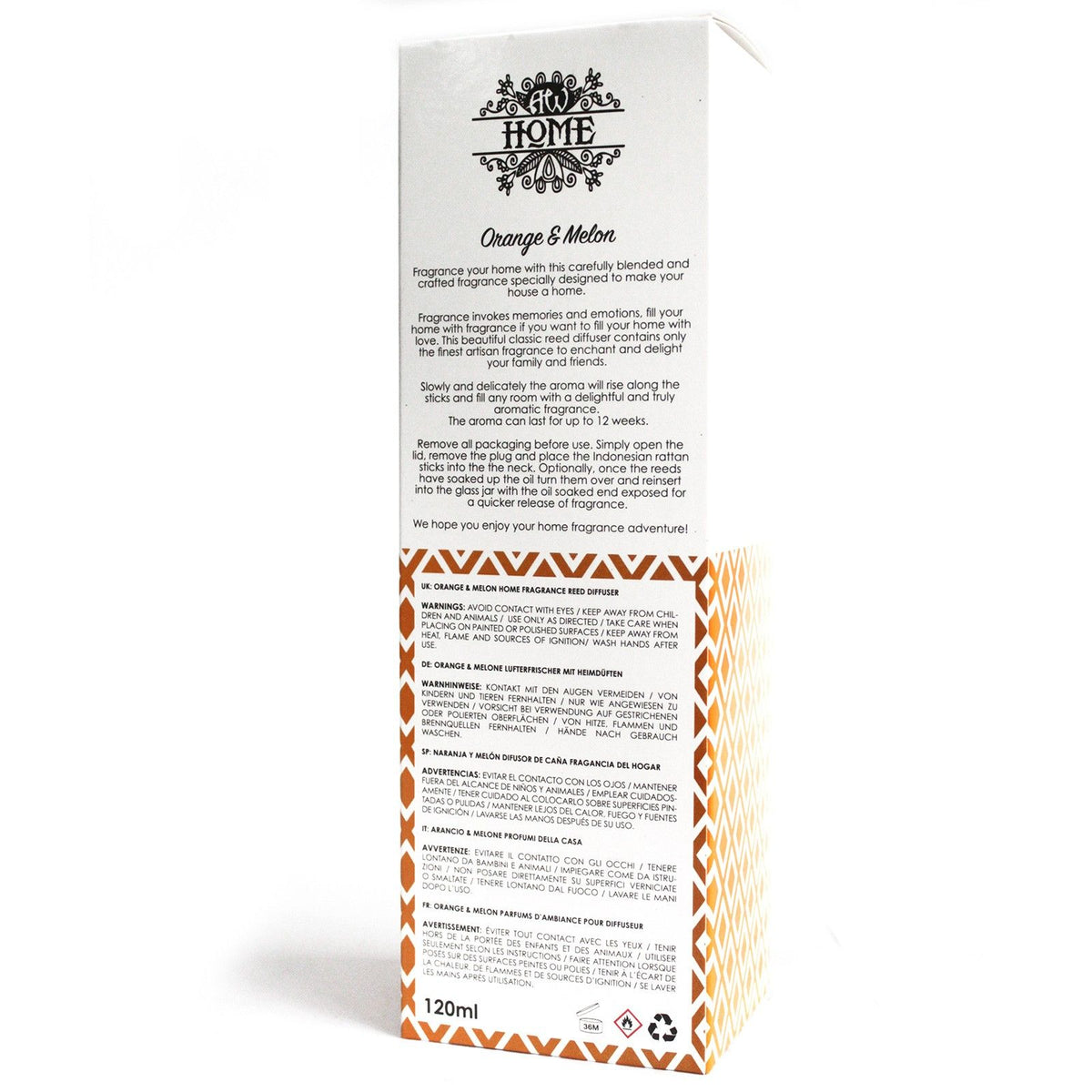 120ml Reed Diffuser – Orange & Melone