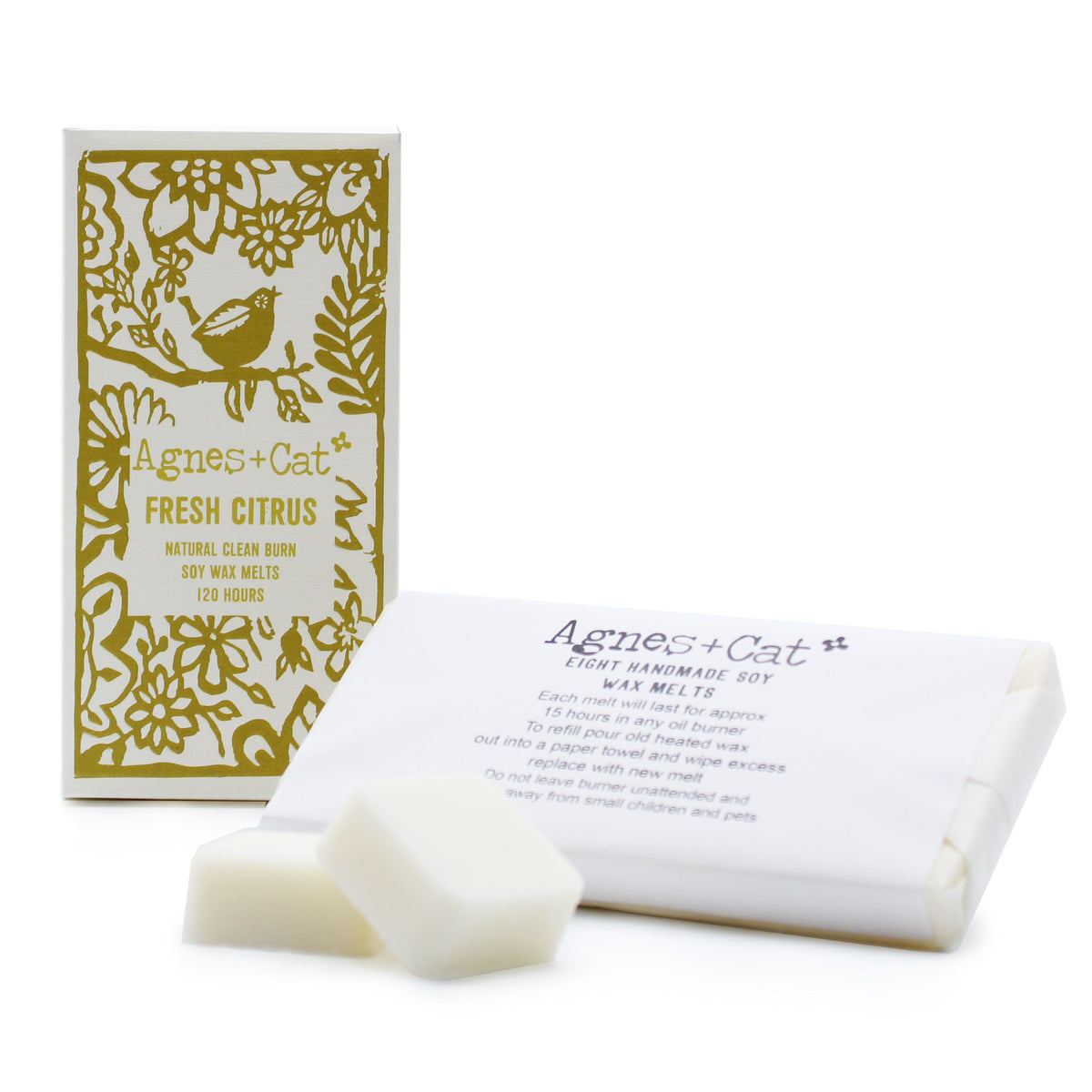 Agnes + Cat Box of 8 Wax Melts - Fresh Citrus - BLAKK Home Fragrance
