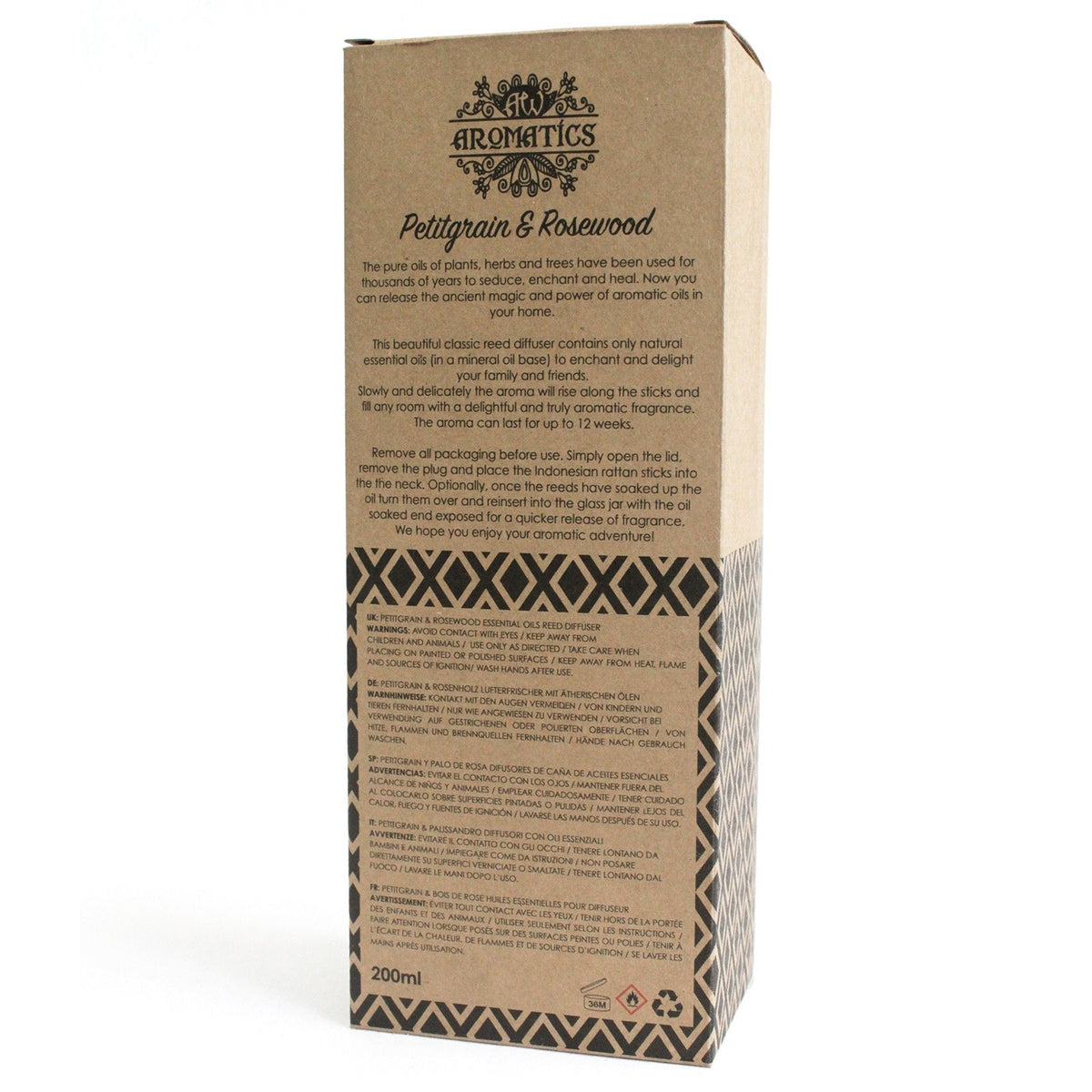 200ml Raumerfrischer mit Petitgrain- und Rosenholz-Öl