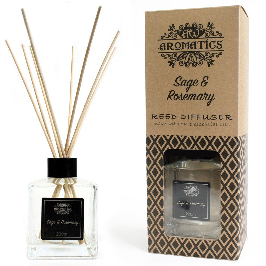 200ml Sage & Rosemary Essential Oil Reed Diffuser - BLAKK Home Fragrance