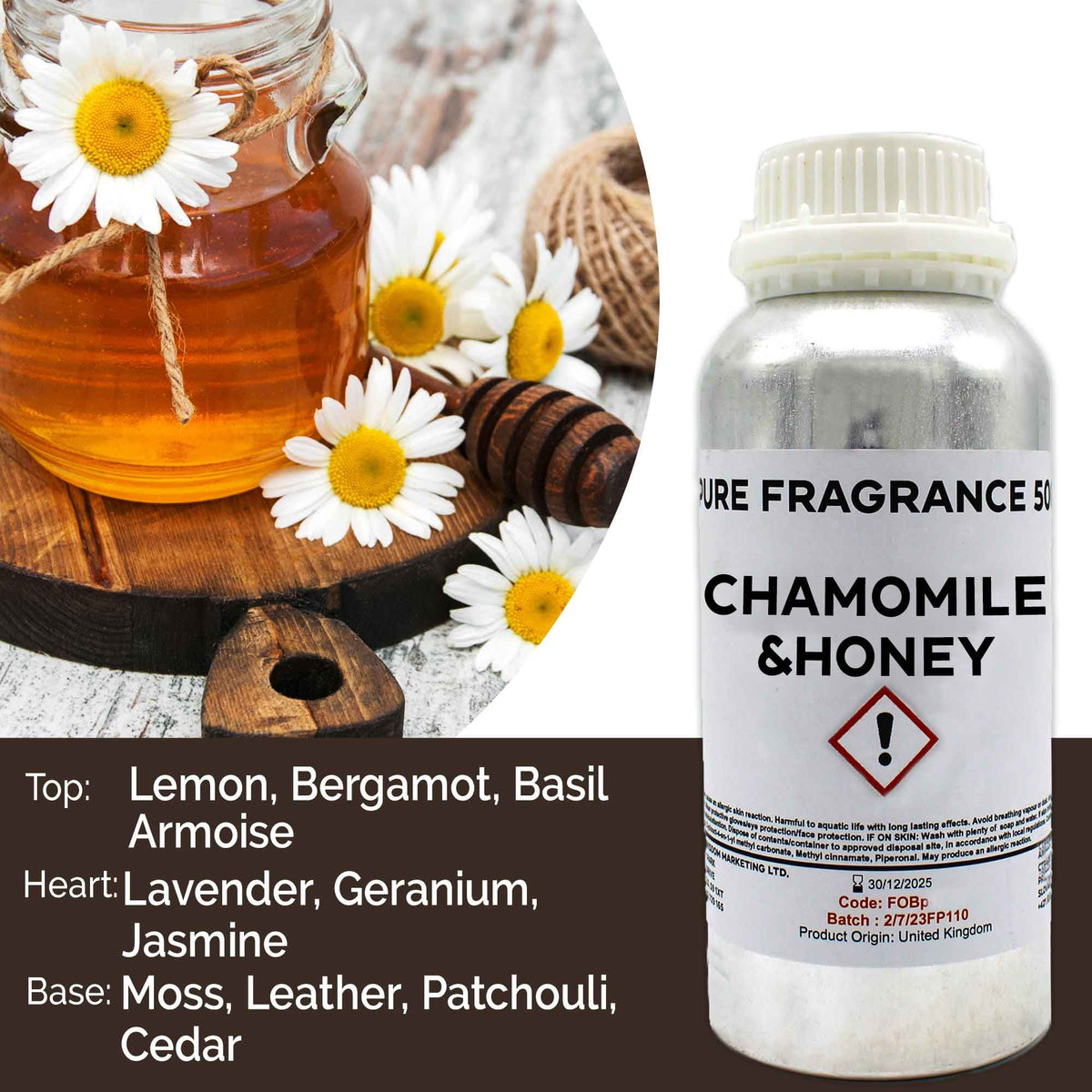 Chamomile & Honey Pure Fragrance Oil - 500ml - BLAKK Home Fragrance