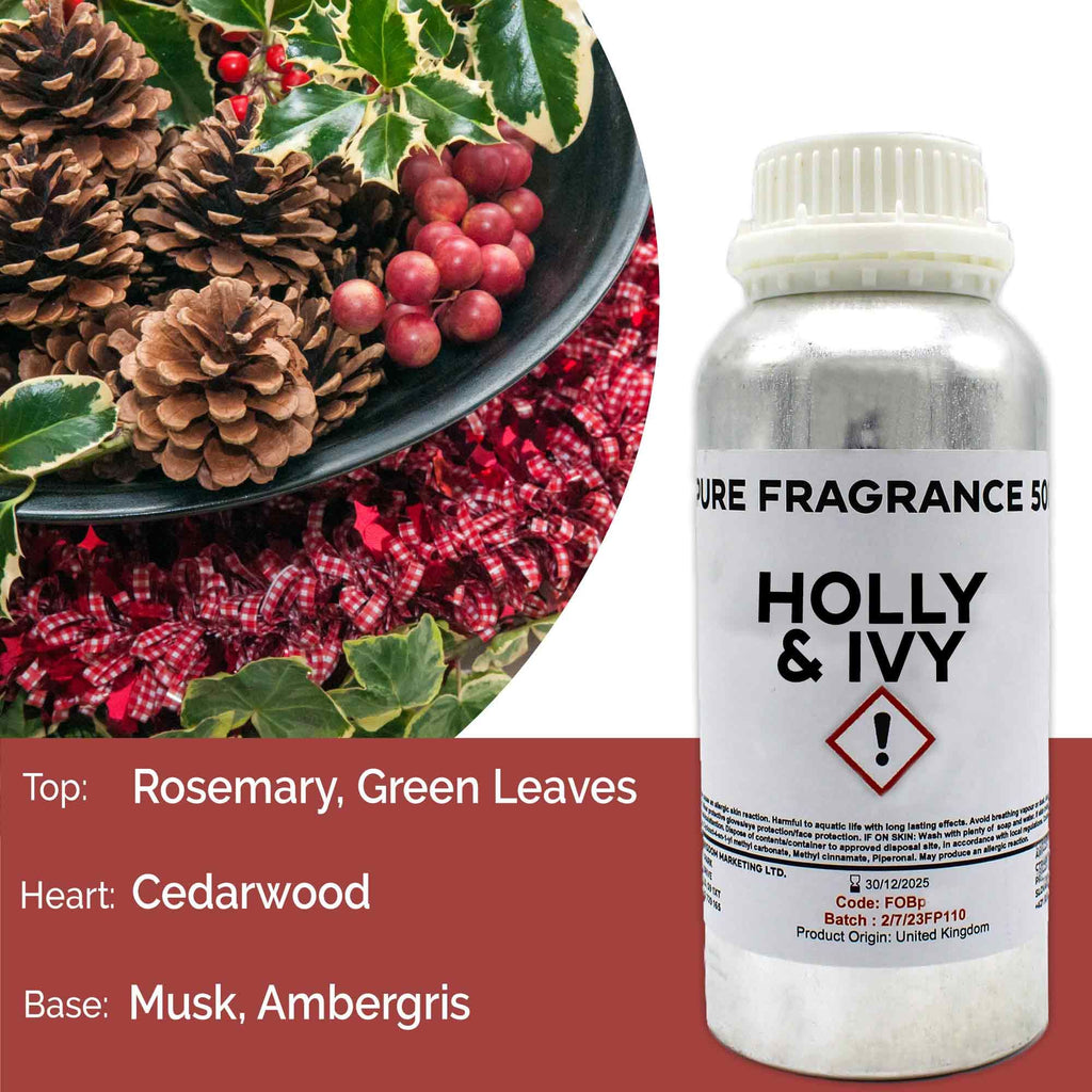 Holly and Ivy Pure Fragrance Oil - 500ml - BLAKK Home Fragrance
