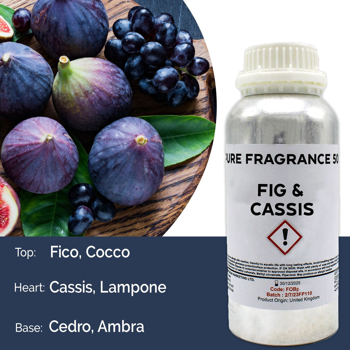 Feige & Cassis Reines Duftöl - 500ml