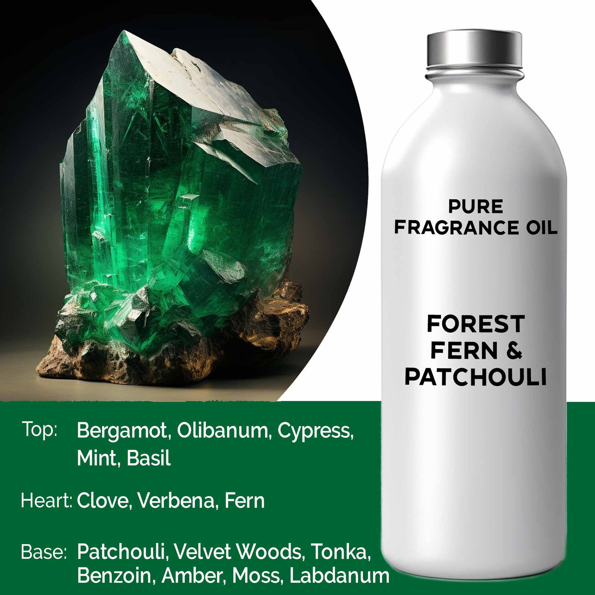500ml (Pure) FO - Forest Fern & Patchouli - BLAKK Home Fragrance