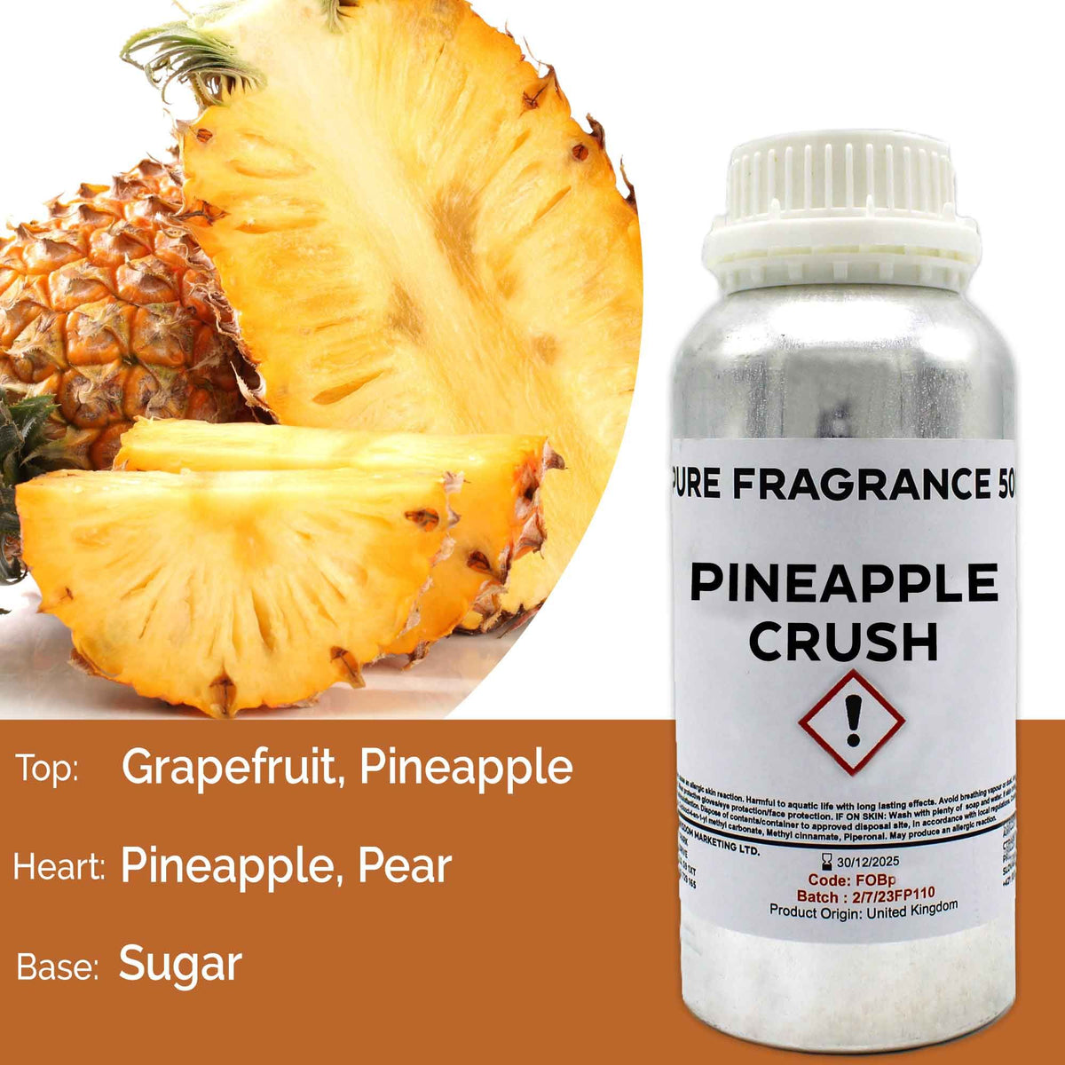 Pineapple Crush Pure Fragrance Oil - 500ml - BLAKK Home Fragrance