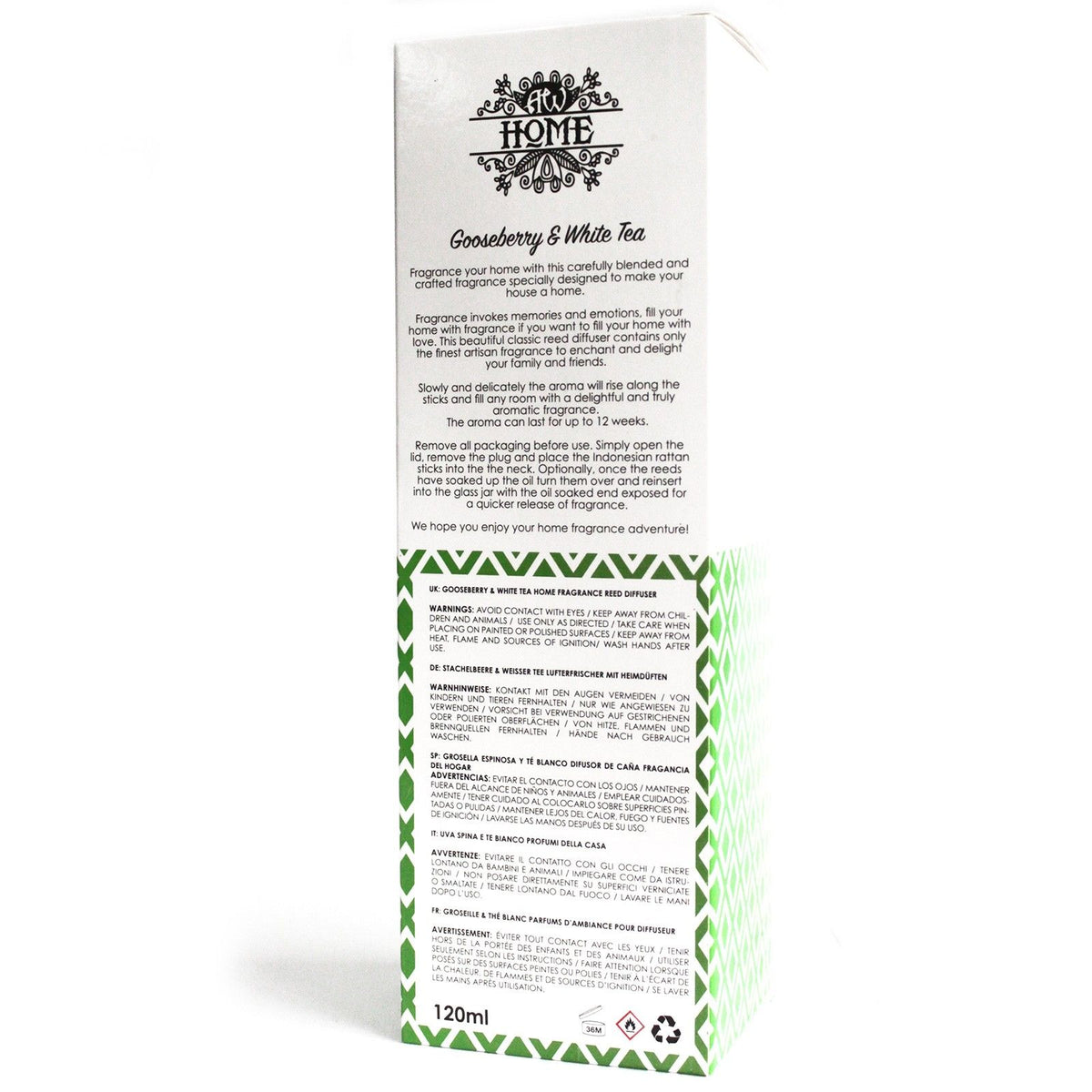 120ml Reed Diffuser – Stachelbeere & Weißer Tee
