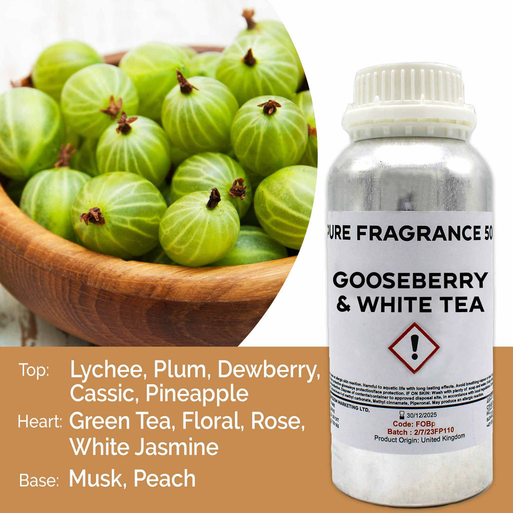 Gooseberry & White Tea Pure Fragrance Oil - 500ml - BLAKK Home Fragrance