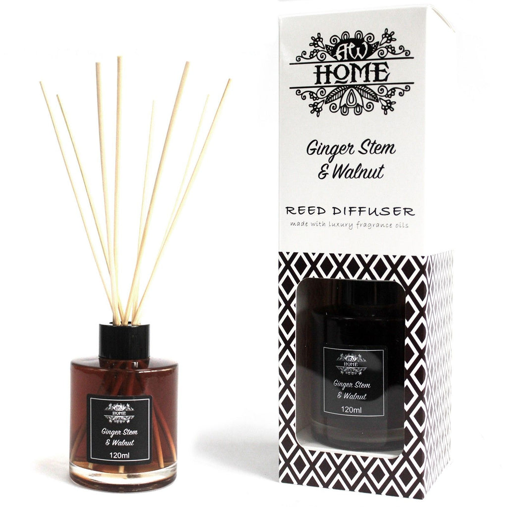 120ml Reed Diffuser - Ginger Stem & Walnut - BLAKK Home Fragrance