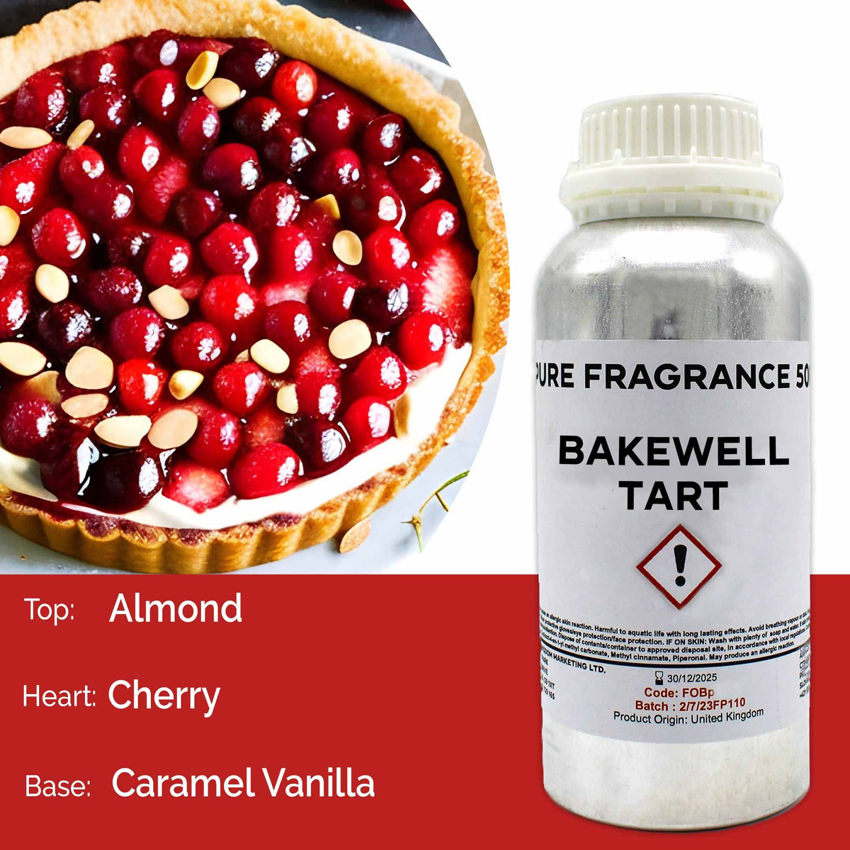 Bakewell Tart Pure Fragrance Oil - 500ml - BLAKK Home Fragrance