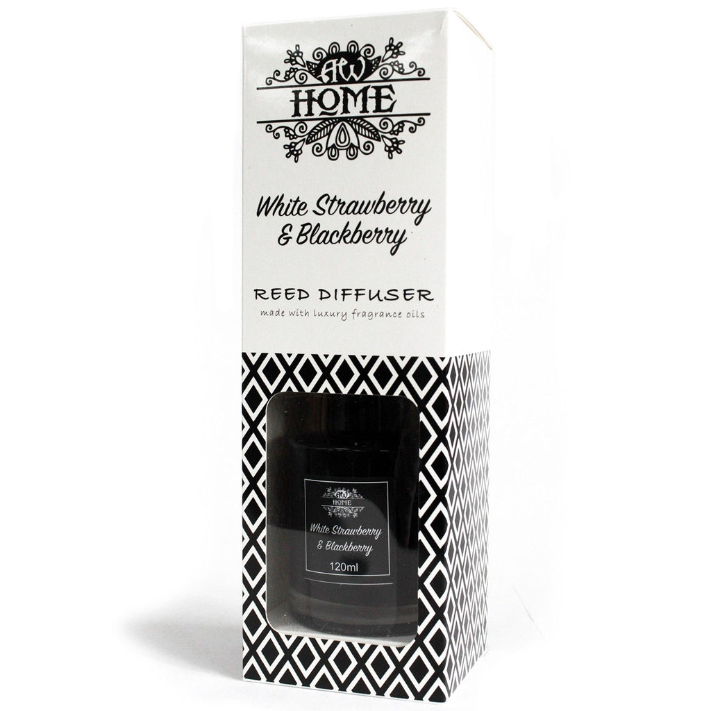 120 ml Raumduft-Diffusor mit Stäbchen – Weiße Erdbeere & Brombeere