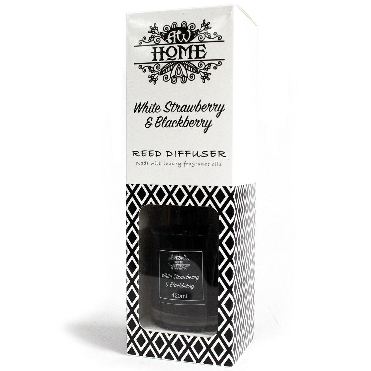 120 ml Raumduft-Diffusor mit Stäbchen – Weiße Erdbeere & Brombeere