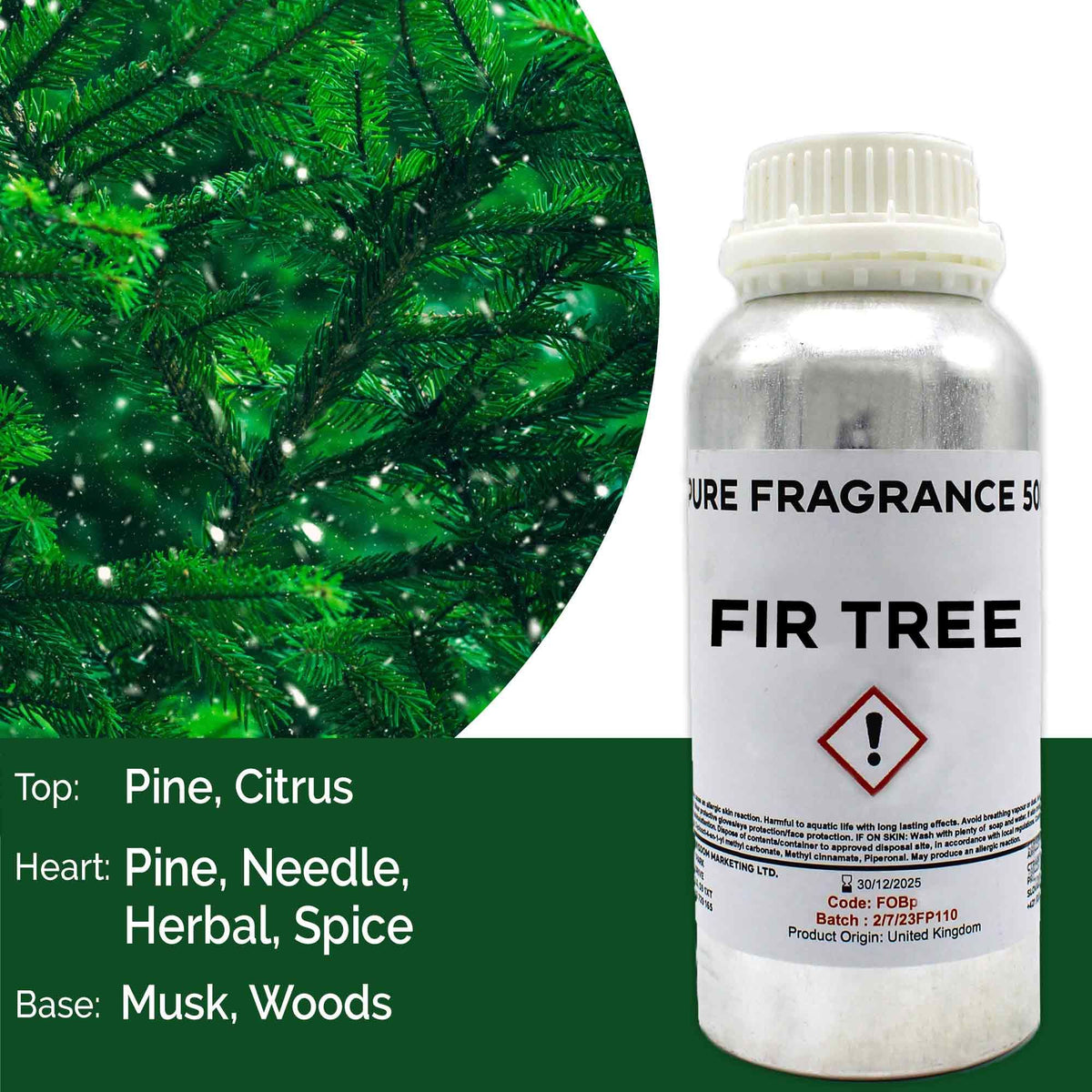 Fir Tree Pure Fragrance Oil - 500ml - BLAKK Home Fragrance