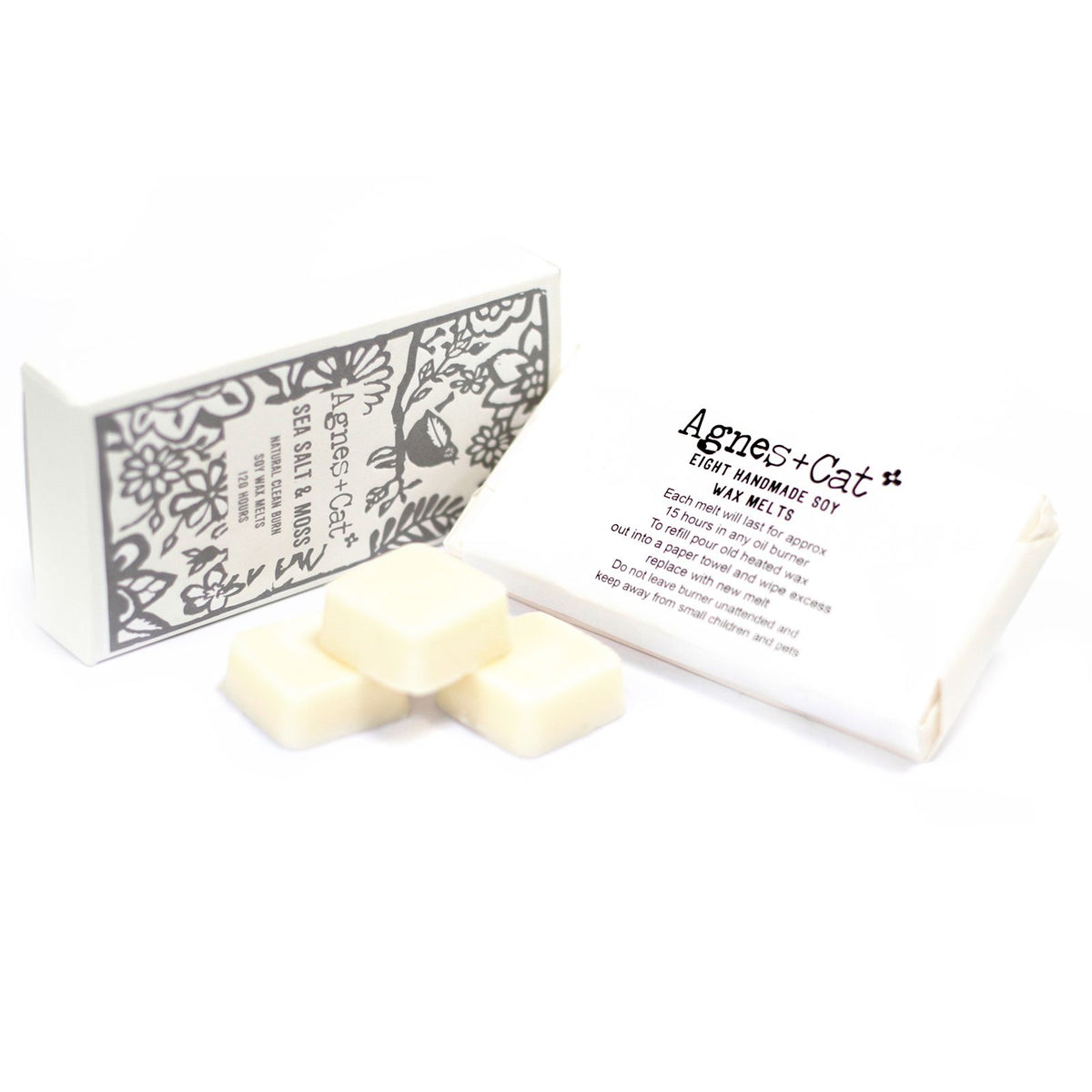 Schachtel mit 8 Wachsschmelzen – Meersalz + Moos