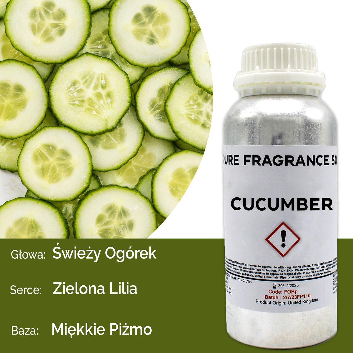 Olejek zapachowy Cucumber Pure - 500ml