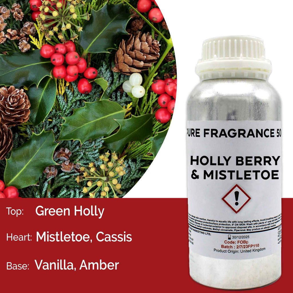 Holly Berry & Mistletoe Pure Fragrance Oil - 500ml - BLAKK Home Fragrance