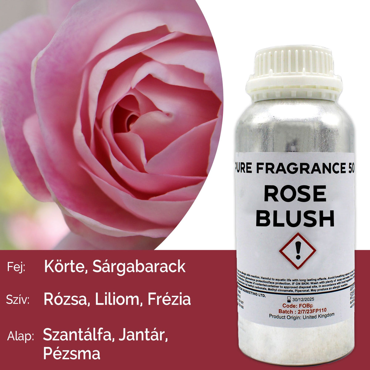 Rosenrot Wangenrouge Reines Duftöl - 500ml