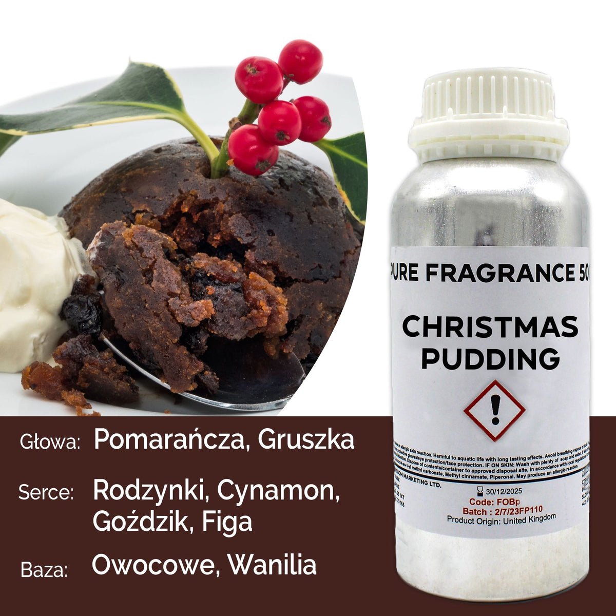 Weihnachtspudding Reines Duftöl – 500ml
