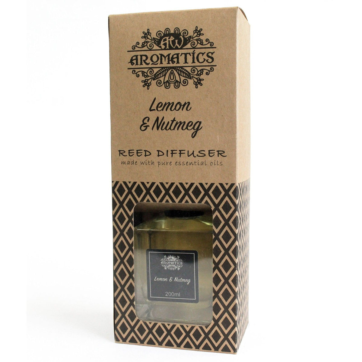 200ml Zitronen- & Muskatnuss-Diffuser mit ätherischen Ölen