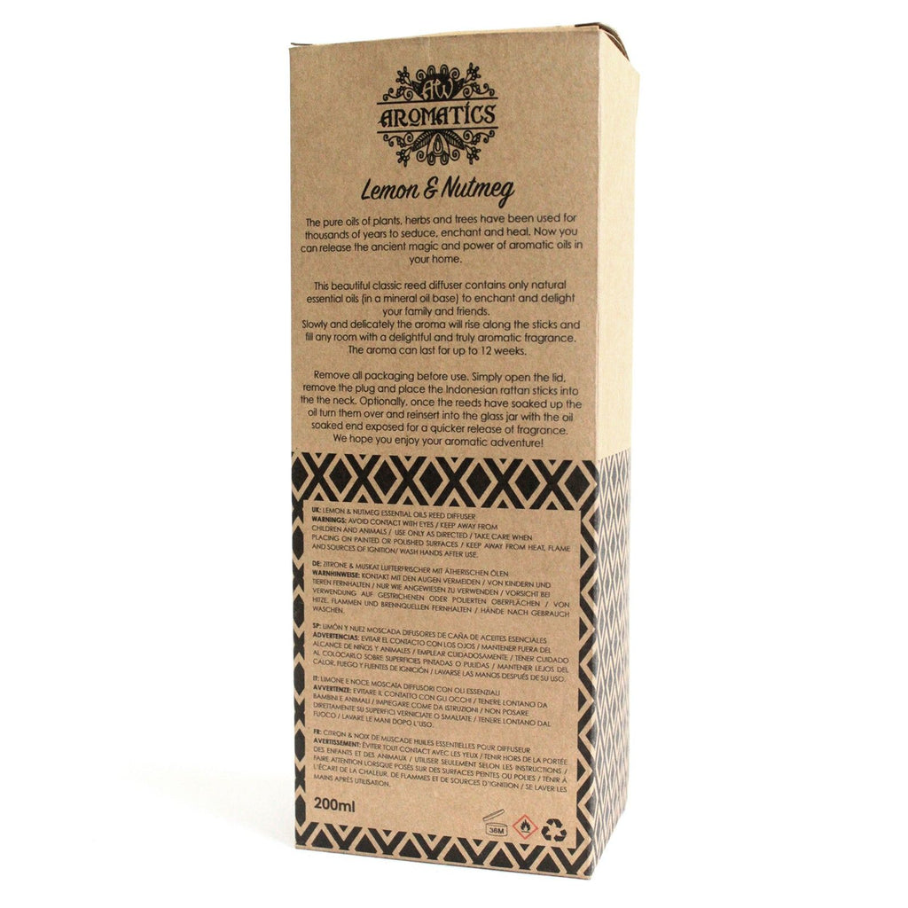 200ml Zitronen- & Muskatnuss-Diffuser mit ätherischen Ölen