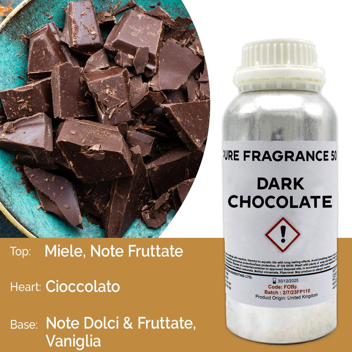 Reines Duftöl Zartbitterschokolade - 500ml